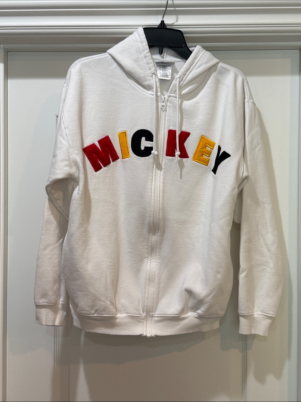Disneyland Resort Authentic Mickey Mouse White Zip Hooded Sweatshirt - Picture 4 of 9